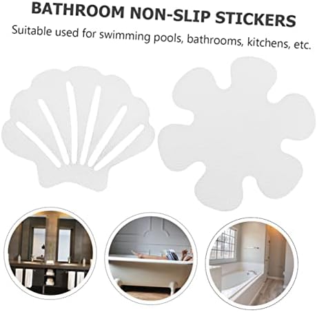 LABRIMP 2 Sets Bathtub Stickers Slip-Proof Flower and Shell Design