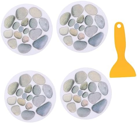 4Pcs Slip Bath Tub Stickers Stone Pattern Non Slip Decals