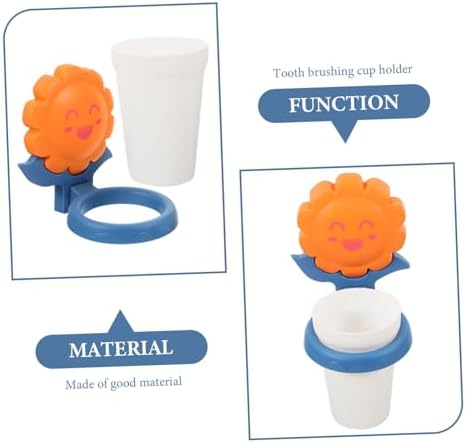 Hemoton Cartoon Toothbrush Cup Holder with Storage