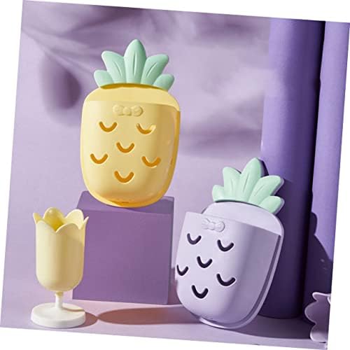 GLEAVI 2 Piece Pineapple Wall Mounted Toothbrush Holder