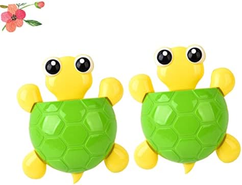 LIFKOME 2pcs Wall Mount Toothbrush Stand with Suction Cup and Toothpaste Holder