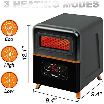 DR INFRARED HEATER DR-978 Dual Hybrid Space Heater with Remote