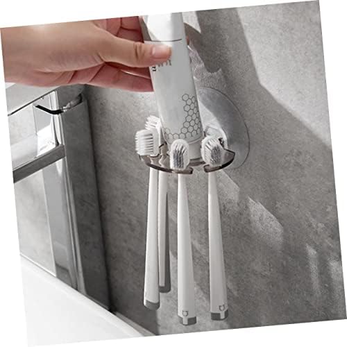 BUGUUYO 6Pcs Transparent Wall Mounted Toothbrush Holder