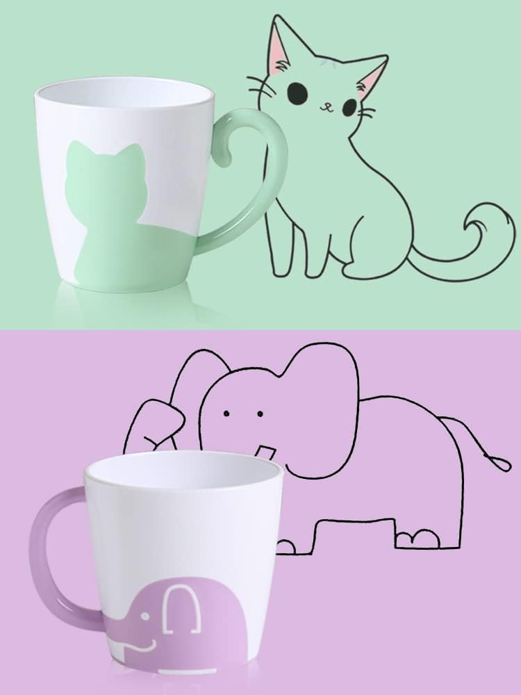 Cute Animal Pattern Gargle Cup Oval Toothbrush Holder