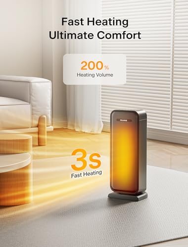 PELONIS Space Heater with 75 Oscillation Remote Control