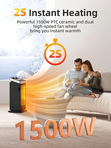 BREEZOME 1500W Fast Heating Space Heater with Remote Control 1