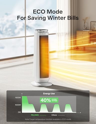 PELONIS 23 Oscillating Ceramic Heater with Remote Thermostat