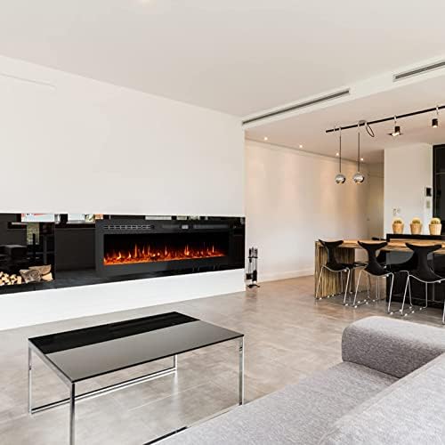 CharaVector 70 Inch Electric Fireplace with Remote Control and Touch Screen