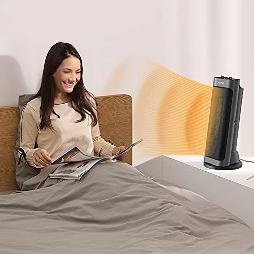 PELONIS 1500W Fast Heating Space Heater with Oscillation and Safety Features