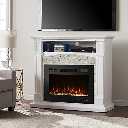 CEARTRY 36 Inch Electric Fireplace Insert with Crystal 3D Flames