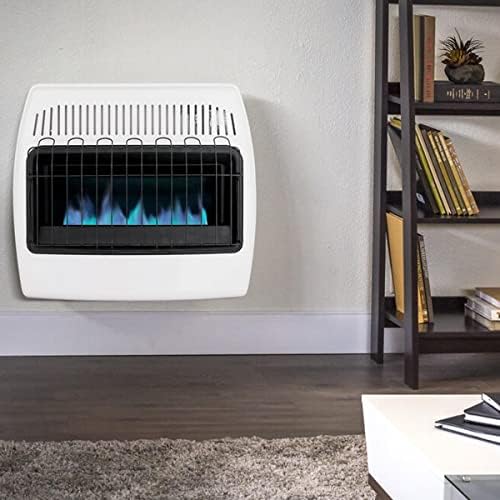 JAMNOLA UTY 30000 BTU Propane Wall Heater - Dual Fuel Fan Blower White