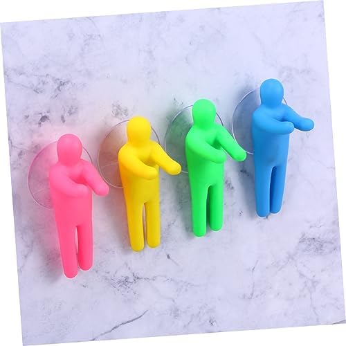 IMIKEYA 6 Pcs Bathroom Suction Cup Hooks and Toothbrush Holders