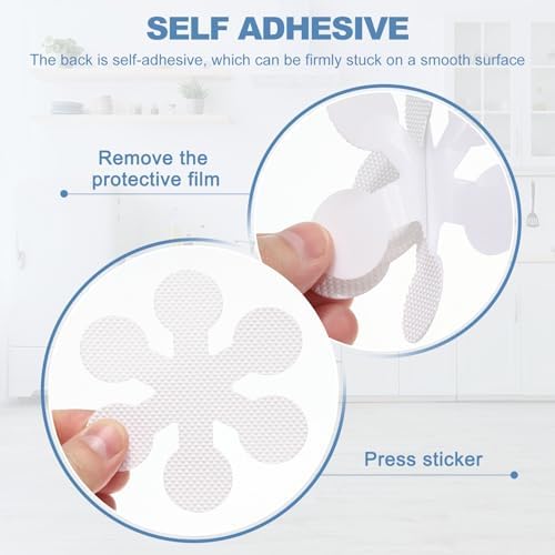 PATIKIL 12 Pcs Non-Slip Bathtub Stickers White Snowflake Shape
