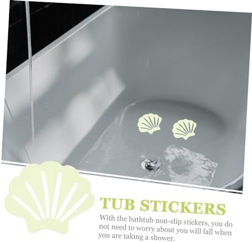 GLEAVI 30Pcs Shell Shaped Non Slip Shower Stickers