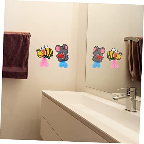 HOLIDYOYO 3Pcs Dinosaur Toothbrush Holder Suction Wall Hangers for Bathroom