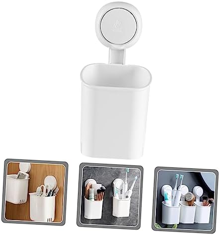 LIFKOME Wall Mount Toothbrush Holder with Suction Cup 1