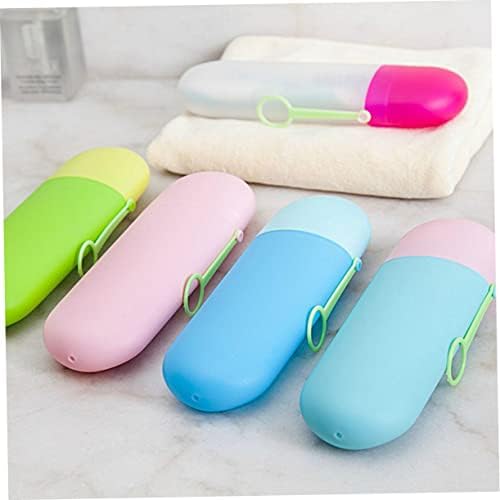 PRETYZOOM Toothbrush Holder with PP Case and Toothpaste Storage