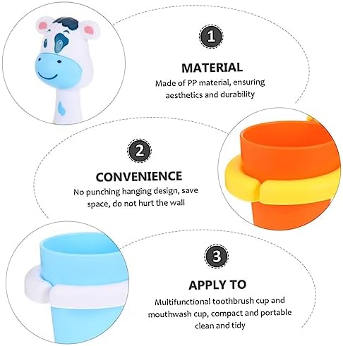 ABOOFAN Cartoon Animal Toothbrush Holder Wall Mount Organizer