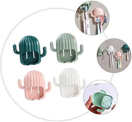 ABOOFAN 4pcs Cactus Toothbrush Holder Set 1
