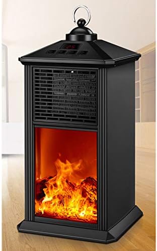 FACAI 3D Flame Electric Space Heater with Remote Control and Timer Black