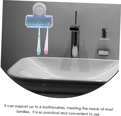 2pcs Suction Wall Mounted Toothbrush Holder for Family Bathroom Use