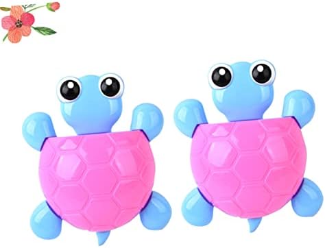 Yardenfun 2Pcs Cute Turtle Suction Cup Toothbrush Holder