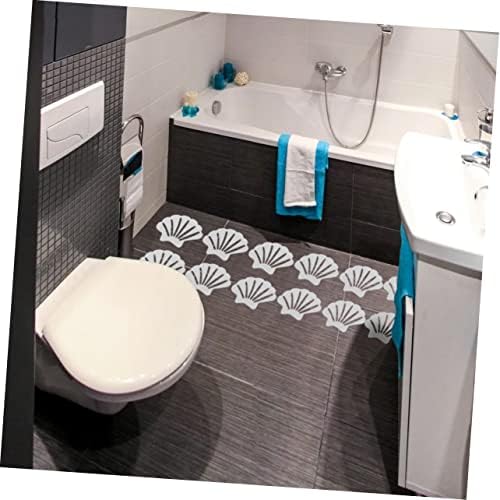 Unomor 2 Sets Non-Slip Bathtub Stickers with Flower Shell Design