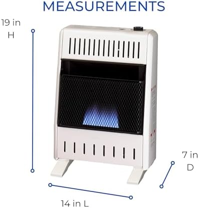 ProCom ML100TBA-B Ventless Propane Gas Blue Flame Space Heater with Thermostat Control