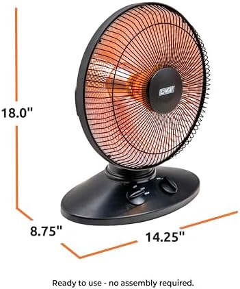 EZ-HEAT 1000-Watt Electric Space Heater with Dual Settings