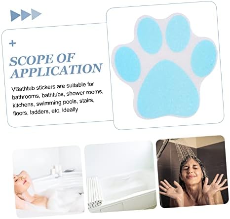 10Pcs Non-Slip Paw Print Bathtub Stickers 1
