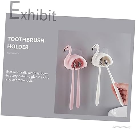 RORPOIR 2 Piece Wall Mounted Toothbrush Holder Suction Cup Bathroom Organizer
