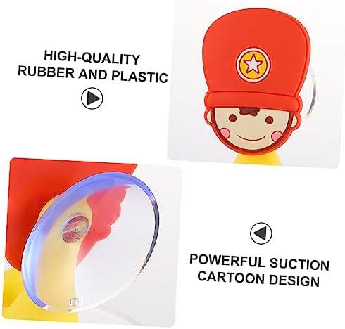 3PCS Cartoon Suction Cup Toothbrush Holder Wall Hooks