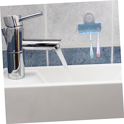 2pcs Suction Wall Mounted Toothbrush Holder for Family Bathroom Use