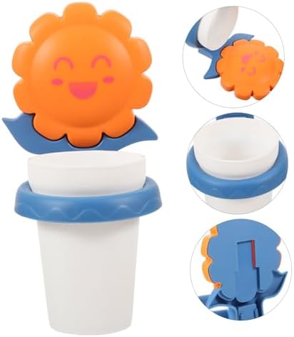 PartyKindom Wall-Mounted Toothbrush Holder with Sunflower Design