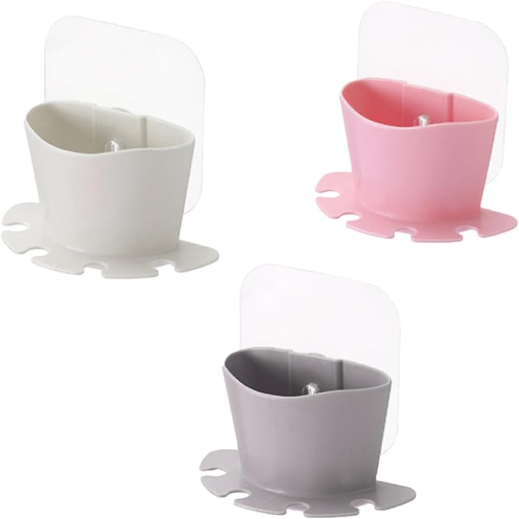 ABOOFAN Self-Adhesive Toothbrush Holder and Wall Organizer