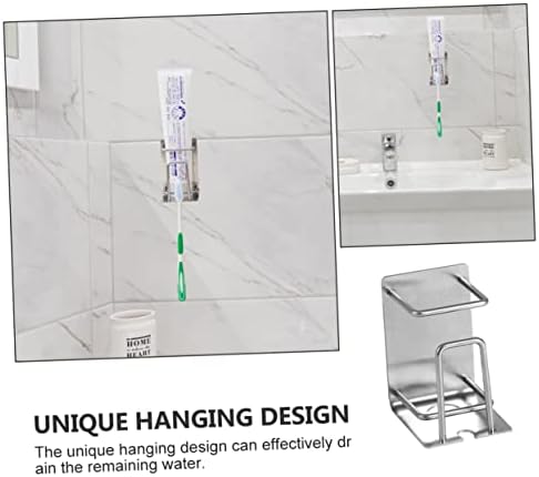 Stainless Steel Wall Toothbrush Holder with Adhesive