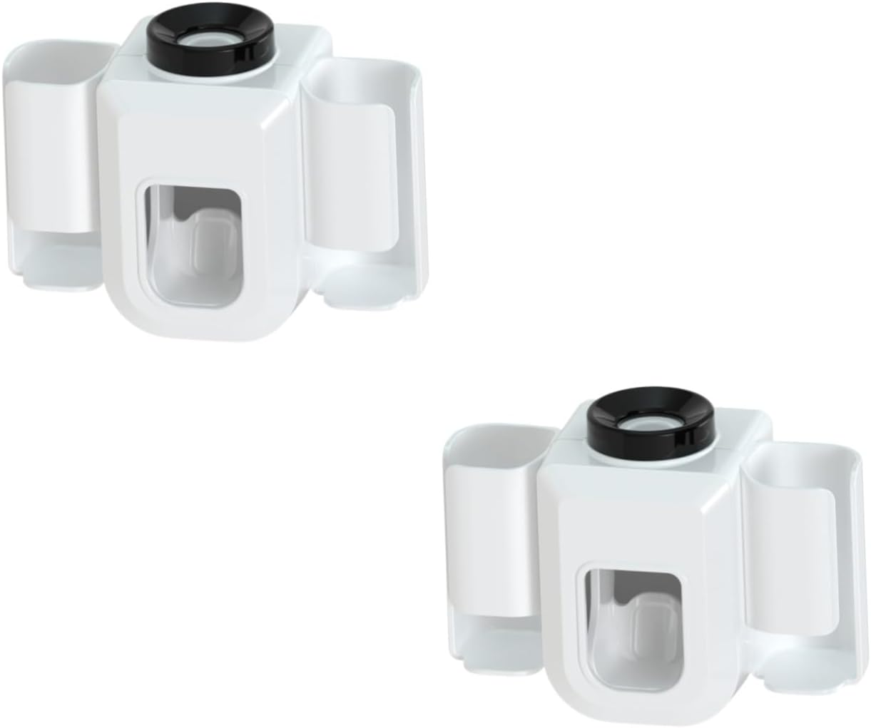Amosfun 2pcs Wall Mounted Toothbrush Holder and Toothpaste Squeezer