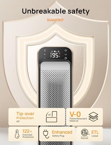 Dreo Space Heater with Remote and Anti-Burn Plug