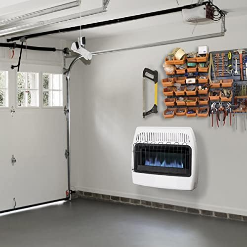 JAMNOLA UTY 30000 BTU Propane Wall Heater - Dual Fuel Fan Blower White