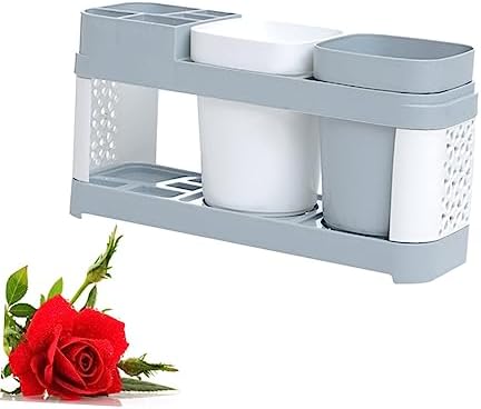 BRIGHTFUFU Toothbrush Toothpaste Holder Organizer