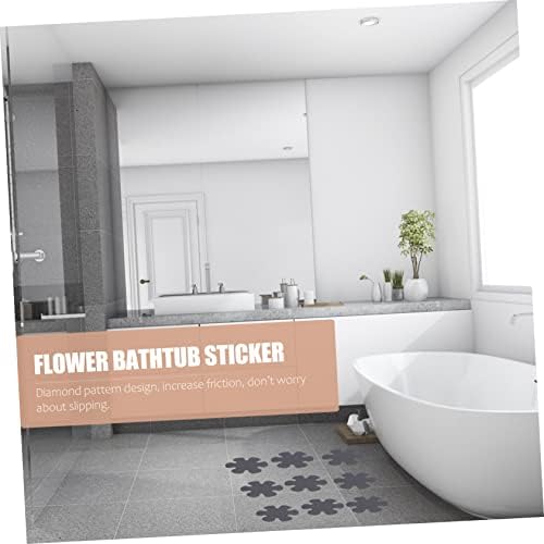 Happyyami 20pcs Flower Shaped Non-Slip Bath Tub Stickers