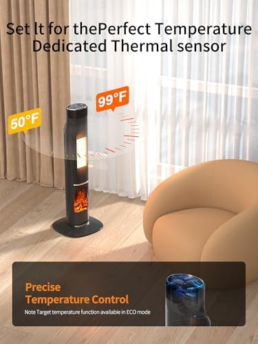 Uthfy 32IN Tower Heater with Remote and Oscillation