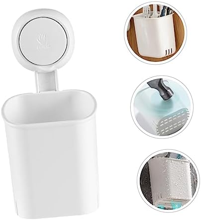 Suction Cup Toothbrush Holder with Drain Hole No Drill