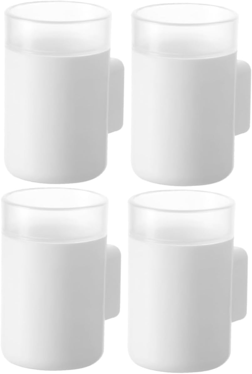 Amosfun 4Pcs Wall-Mounted Electric Toothbrush Holder Organizer