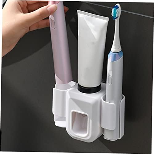 Unomor Wall Mount Toothbrush Holder with Toothpaste Dispenser
