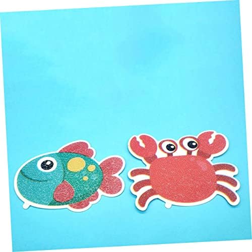 LIFKICH Non-Slip Bathroom Stickers 5pcs Cartoon Crab Design