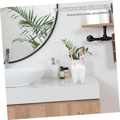 HOOTNEE 2pcs Tooth-Shaped Toothbrush Holder