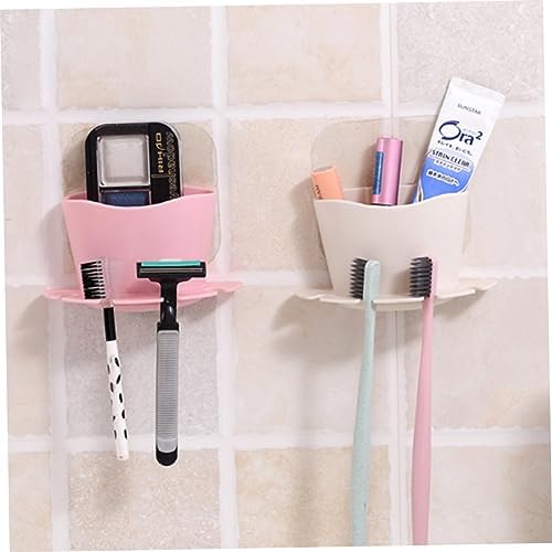 FOYTOKI Self Adhesive Bathroom Wall Toothbrush Holder