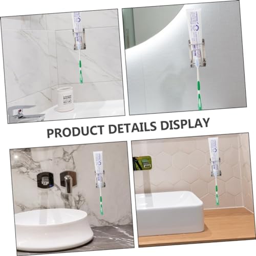 Stainless Steel Wall Toothbrush Holder with Adhesive