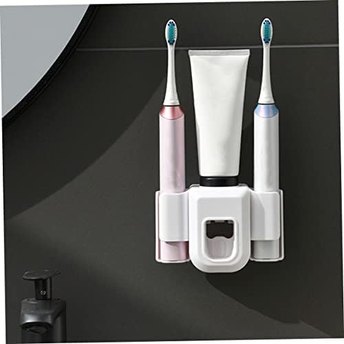 Unomor Wall Mount Toothbrush Holder with Toothpaste Dispenser
